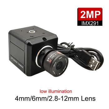 0.001 Lux Mažo Apšvietimo Žvaigždės 2MP IMX291 Jutiklis 30 fps Pramonės USB Kamera, Instrukcija Priartinimo Objektyvas uv-C OTG Usb Vaizdo Kamera