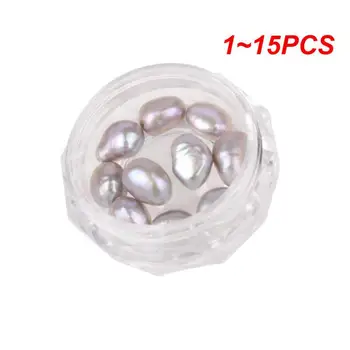 1~15VNT Japonų Stiliaus Natūralių Gėlavandenių Perlų Nagų Dailės Prašmatnus Papuošalai Baroko Perlas Manikiūro Reikmenys, Didmeninė