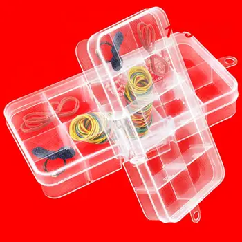 1~5VNT Tinklų Reguliuojamas Skaidraus Plastiko Laikymo Dėžutė Mažas Komponentas, Papuošalai, Įrankių dėžė Granulių Tabletes Organizatorius Nagų Dailės Patarimas
