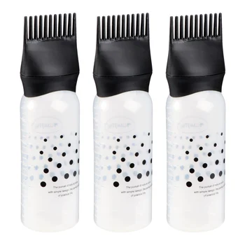 3pcs purškimo buteliai plaukų dažų aplikatorių butelį, šukas aplikatorių buteliuose, Plaukų Alyvavimas Butelis su Plastiko šukos Spray