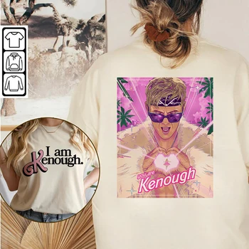 Aš Esu Kenough Marškinėliai Mados Vyrų/Moterų Estetinės Kawaii esate Kenough Marškinėlius Unisex Aukštos Kokybės Smėlio Medvilnės Tees Marškinėliai Korėja