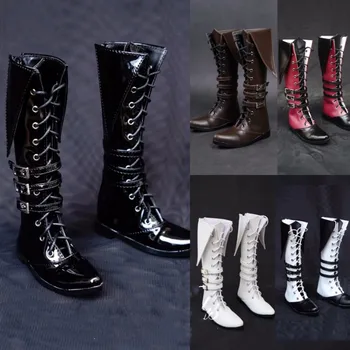 BJD doll batai tinka 1/3 1/4 Dėdė dydžio black nurodė jackboots gražus kariniai batai, lėlė accessories