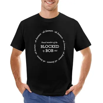 Blokuoti Bob Klubo Marškinėlius katė marškinėliai vintage drabužių vyras drabužių mens grafinis t-shirts juokinga