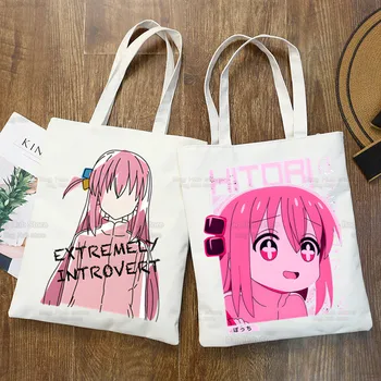 BOCCHI ROKO! Anime Rankinės Drobės Hitori Gotoh Ijichi Nijika Nešti Maišą Pirkinių Kelionės Eco Daugkartinio Naudojimo Peties Shopper Bags