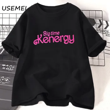 Didelis Laiko Kenergy T Marškinėliai Moterims Kenough T-Marškinėliai, Unisex Filmo Trumpas Rankovės Marškinėliai, Negabaritinių Medvilnės Moterų Drabužių Rožinė Viršūnės