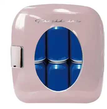 Frigidaire Nešiojamų Retro 12-Galite Mini Šaldytuvas, EFMIS462, Rožinė