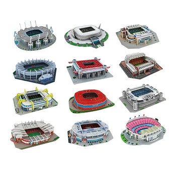 Futbolas Dėlionės 3D Futbolo Stadionuose Montessori Ugdymo Rankų darbo Žaislai, Originalias Dovanas Namų ir Apdaila