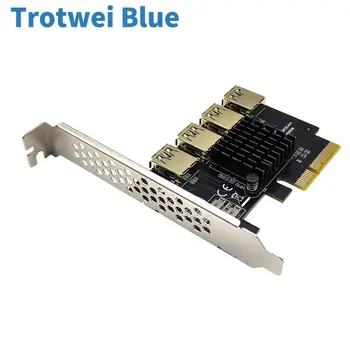 Gauti Greita Duomenų Perdavimo su Mūsų PCIe Riser Card 10G PCIE 1 iki 4 USB3.0 PCI-E X4, kad X16 Lizdą Daugiklis Hub Adapteris