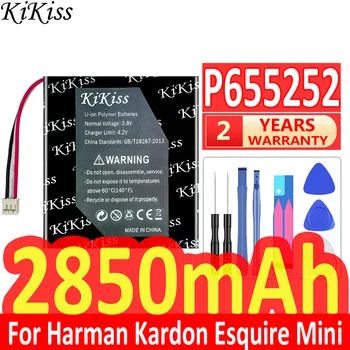 KiKiss Baterija 2850mAh P655252 už Harman/Kardon Esquire Mini Garsiakalbis Garsiakalbis Baterijas + Nemokamas Įrankiai