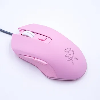 Laidinio Silent Mouse Spalvinga Žėrintis Rožinė Žaidimų Pelės Graži Mergina Tyli Laidinio Pelės 2400dpi Ergonomika PC Nešiojamas kompiuteris