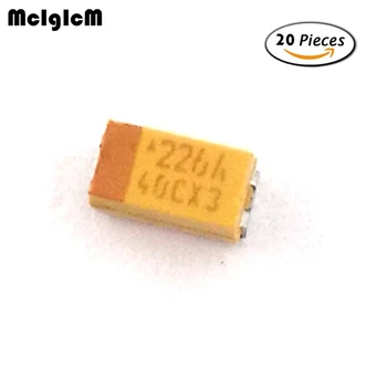 MCIGICM 20pcs A 3216 22uF 10V SMD tantalo kondensatorių