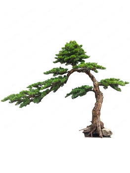 /Medžio masyvo Imitative Medis-Žemės Žaliųjų Augalų Naujas Kinų Stiliaus Sveiki Pušies Netikrą Medžių, Bonsai, Japonų Stiliaus Įėjimo