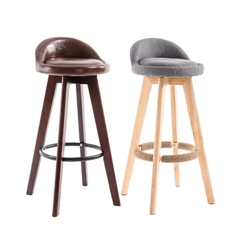 Medžio masyvo retro baro kėdės, modernaus minimalistinio pieno arbata parduotuvė aukštos kėdės, kėdžių, buitinės sukasi kūrybos aukštos baro kėdės Medžio masyvo retro baro kėdės, modernaus minimalistinio pieno arbata parduotuvė aukštos kėdės, kėdžių, buitinės sukasi kūrybos aukštos baro kėdės 2