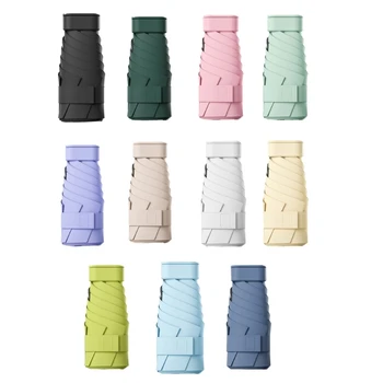 Mini Pocket Skėtis nuo Saulės ir Lietaus Skėčiai Anti UV 6-Sulankstomas Skėtis Lengvas, Moterų, Vyrų, skėtį nuo saulės, Skėtis Kelionės