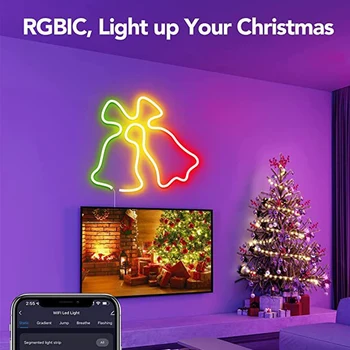 RGB Muzikos Sinchronizavimo Lempos Juostelės App Kontrolės Flex Neoninis Ženklas Lempos IP65 Vandeniui Lanksčios Juostelės Šviesos Nuotolinio Valdymo 