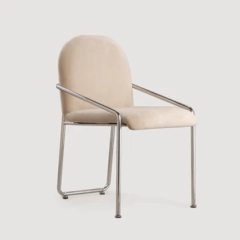 Rožinė Lounge Rankos Dizaineris Metalinės Kėdės, Ergonomiška Biuro Kėdė Šalies Patogus Chaises Kavos Salle Ėdžiose Namų Baldai WJ35XP
