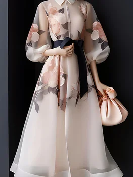Rudenį Naujas Kinų Stiliaus Moterų Elegantiška Prabanga Suknelė 2023 mados moteriški Drabužiai