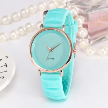 Silikono Dirželis Kvarcas Laikrodžiai Candy Spalva Minimalistinės Apimties Moteris Studentų Atsitiktinis Mados Žiūrėti Relojes Para Mujer Didmeninės
