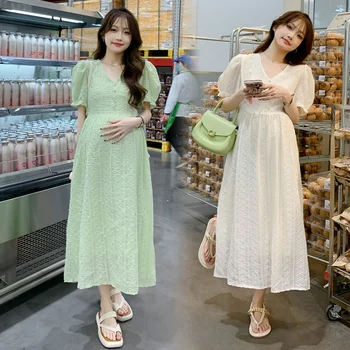 T50669# Pregnacy Suknelė Plius Dydis Korėjos Drabužių Suknelė Moterims, Stilingas Saldus Stilius Vasaros Naują Atvykimo Nėščia Moteris Drabužiai