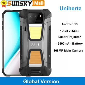 Unihertz Bakas 2 Lazerio Projektorius, Telefonas, 12 GB 256 GB 108MP Kamera 15500mAh 6.79