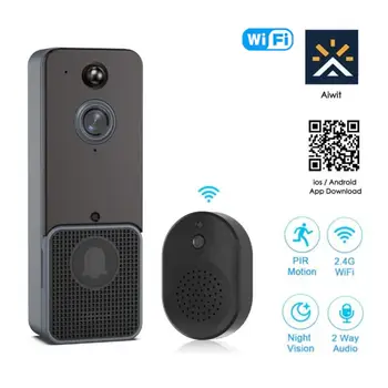 Wifi Vaizdo Doorbell Belaidį durų skambutį Smart Home Skaitmeninė Vaizdo Domofonas Lauko Elektroninės Durų Bell Naktinio Matymo Wifi 720p