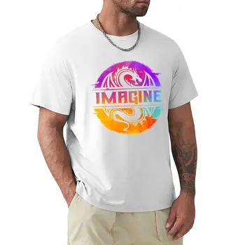 ĮSIVAIZDUOKITE, Spalvinga Watercolour Grafinis Dragon T-Shirt marškinėliai vyras plius dydis viršūnes mens derlius t shirts