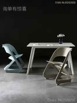 Šiaurės valgomojo kėdės, taburetės paprasta atgal šiuolaikinės paprastas plastiko kėdė, skirta buitinių stalas, Pardavimų Biuras derybų stalo ir kėdės
