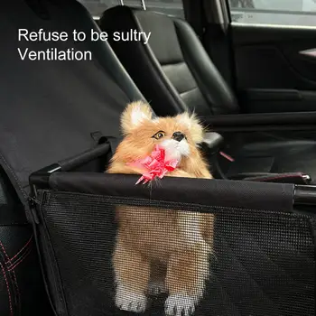 Šuo Automobilio Seat Portable Kelionės Augintinio Krepšys su Užtrauktuku Dizaino Kišene Saugus Apsaugo Automobilio Sėdynės Pet Tiekimo